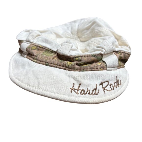 Hard Rock Cafe Embroidered Newscap Hat With Paisley Trim Cotton Womens - Picture 2 of 4